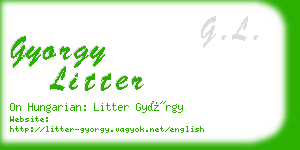 gyorgy litter business card